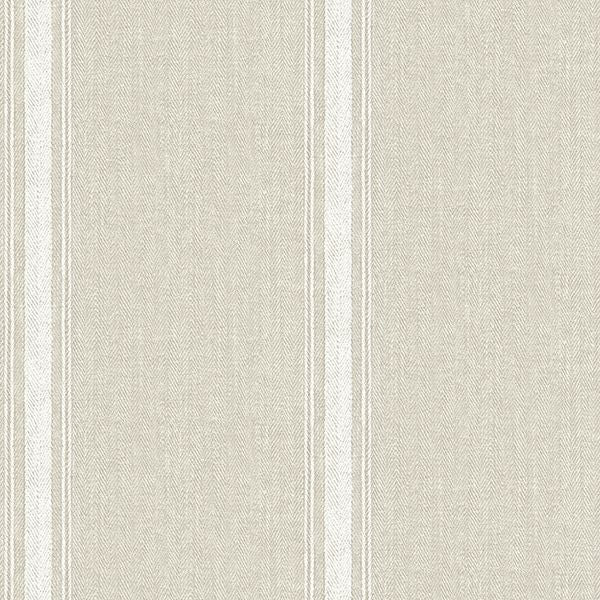 Linette Light Grey Fabric Stripe Wallpaper - York Wallcoverings - 3115-12463 | York Wallpaper | The WorkRoom