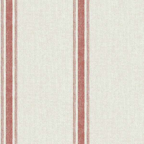 linette-burnt-sienna-fabric-stripe-wallpaper-york-wallcoverings-3115-12464 - York Wallcoverings Papel pintado