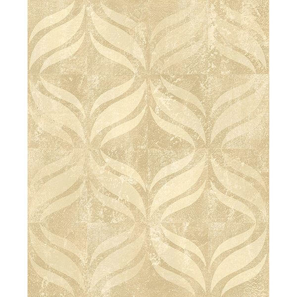beallara-gold-ogee-wallpaper-york-wallcoverings-2766-24426 - York Wallcoverings Wallpaper