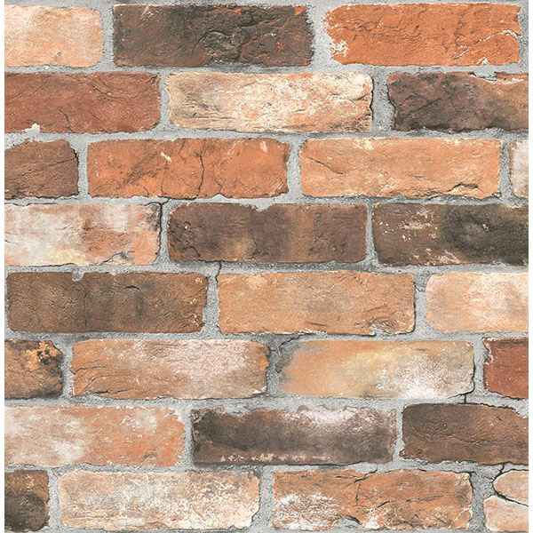 Bushwick Red Reclaimed Bricks Wallpaper - York Wallcoverings - 2766-22300 - York Wallcoverings Wallpaper