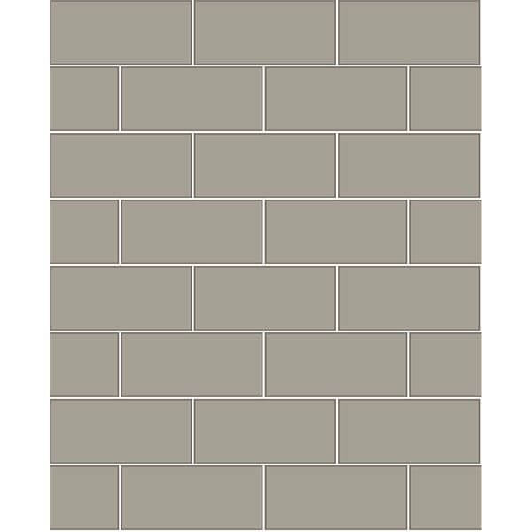 parkway-grey-subway-tile-wallpaper-york-wallcoverings-2766-23753 - York Wallcoverings Wallpaper