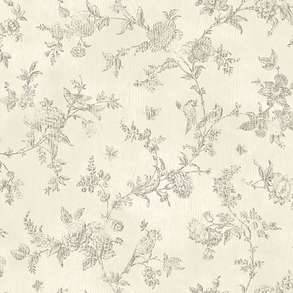 singapore-cream-toile-wallpaper-york-wallcoverings-2766-02193 - York Wallcoverings Papel pintado