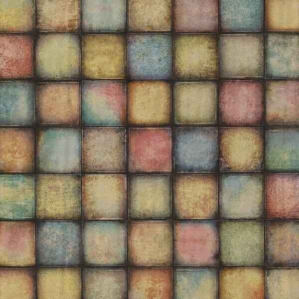 Soucy Multicolor Tiles Wallpaper - York Wallcoverings - 2766-24080 - York Wallcoverings Wallpaper