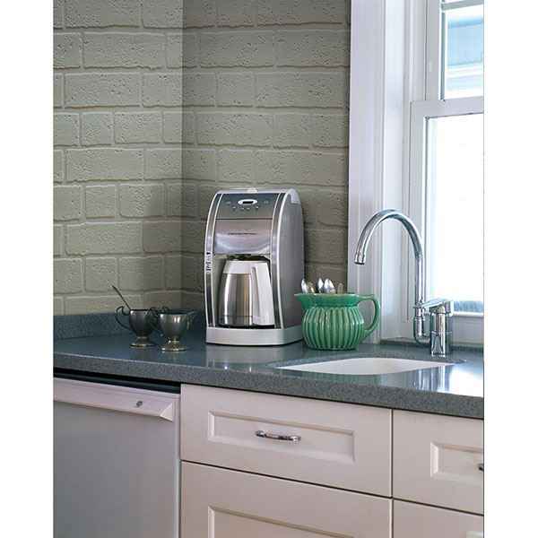 Bridgers White Paintable Brick Wallpaper - York Wallcoverings - 2780-99423 - York Wallcoverings Wallpaper