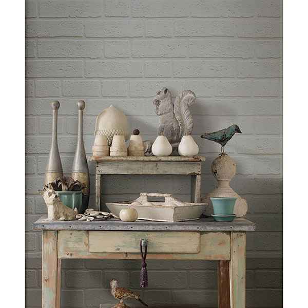 Bridgers White Paintable Brick Wallpaper - York Wallcoverings - 2780-99423 - York Wallcoverings Wallpaper