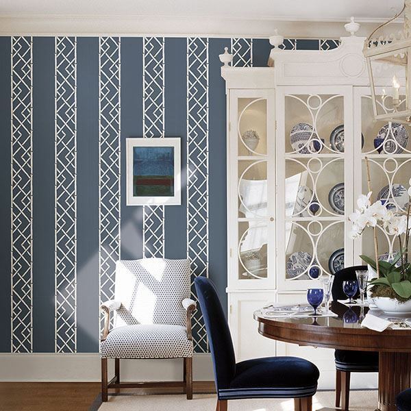 indigo-indigo-latticework-wallpaper-york-wallcoverings-2785-24807 - York Wallcoverings Wallpaper