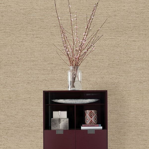 everest-gold-faux-grasscloth-wallpaper-york-wallcoverings-2807-6040 - York Wallcoverings Wallpaper