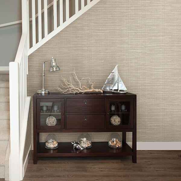 Bay Ridge Honey Linen Texture Wallpaper - York Wallcoverings - 2807-8015 - York Wallcoverings Wallpaper