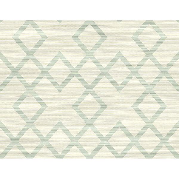 Vana Seafoam Woven Diamond Wallpaper - York Wallcoverings - 2765-BW40404 - York Wallcoverings Wallpaper