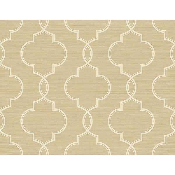 Malo Wheat Sisal Ogee Wallpaper - York Wallcoverings - 2765-BW40507