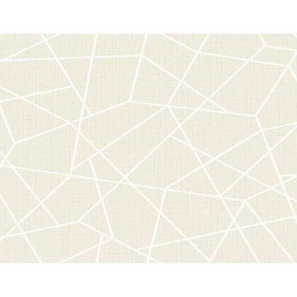 Heath Cream Geometric Linen Wallpaper - York Wallcoverings - 2765-BW40300 - York Wallcoverings Wallpaper