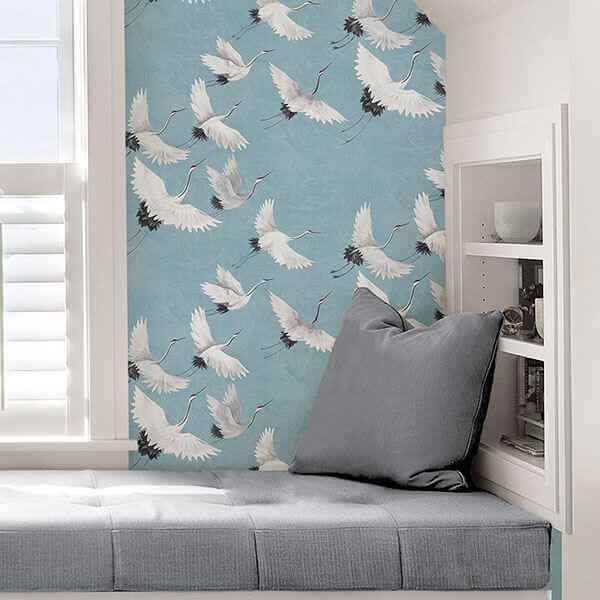 Blue Halcyon Peel Stick Wallpaper - York Wallcoverings - NU2680 - York Wallcoverings Wallpaper