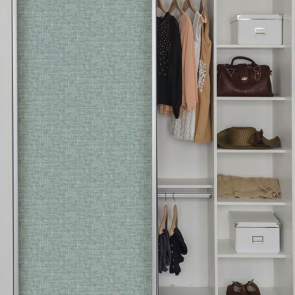 Aqua Poplin Texture Peel Stick Wallpaper - York Wallcoverings - NU2919 - York Wallcoverings Wallpaper