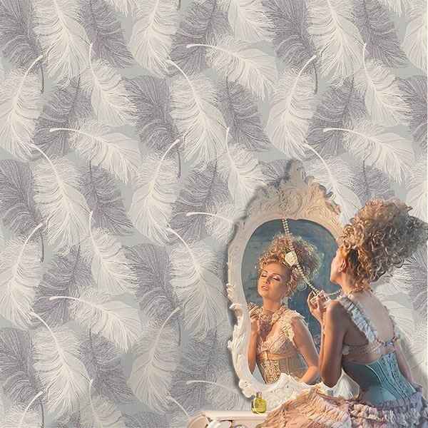 Journey Grey Feather Wallpaper - York Wallcoverings - M0923 - York Wallcoverings Wallpaper