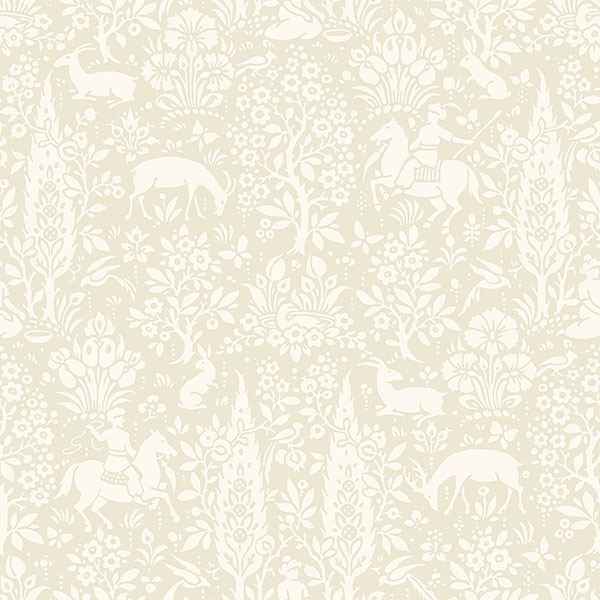 Sherwood Cream Woodland Wallpaper - York Wallcoverings - M1165 - York Wallcoverings Wallpaper