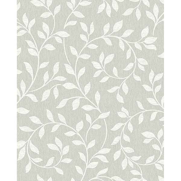 Torrey Light Grey Leaf Trail Wallpaper - York Wallcoverings - 2811-87725 - York Wallcoverings Wallpaper