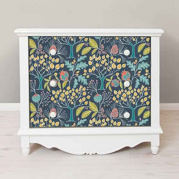 Groovy Garden Navy Peel Stick Wallpaper - York Wallcoverings - NU3038 - York Wallcoverings Wallpaper
