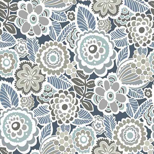 Dream on Navy Peel Stick Wallpaper - York Wallcoverings - NUS3160 - York Wallcoverings Wallpaper