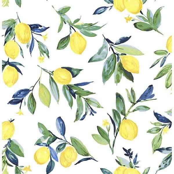 Lemon Drop Yellow Peel Stick Wallpaper - York Wallcoverings - NUS3161