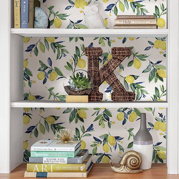 lemon-drop-yellow-peel-stick-wallpaper-york-wallcoverings-nus3161 - York Wallcoverings Wallpaper