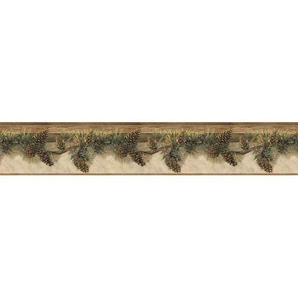 Pine Hill Multicolor Foliage Wallpaper - York Wallcoverings - 3118-01632B - York Wallcoverings Wallpaper