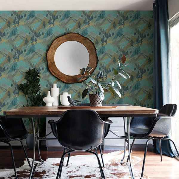 Range Green Mountains Wallpaper - York Wallcoverings - 3118-12632 - York Wallcoverings Wallpaper