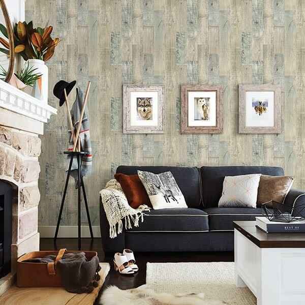 Chebacco Beige Wooden Planks Wallpaper - York Wallcoverings - 3118-12692 - York Wallcoverings Wallpaper