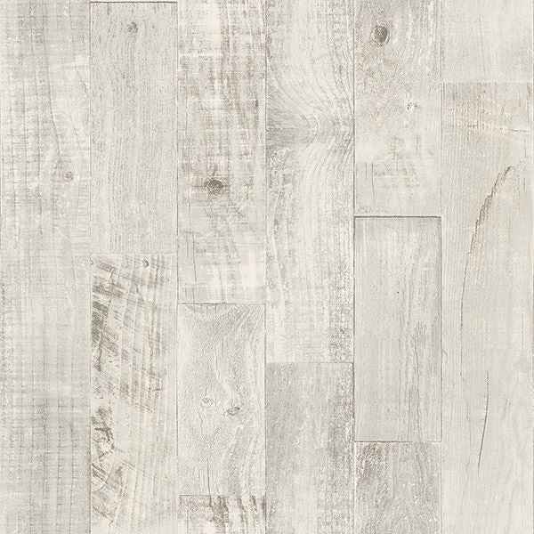 Chebacco Light Grey Wooden Planks Wallpaper - York Wallcoverings - 3118-12694