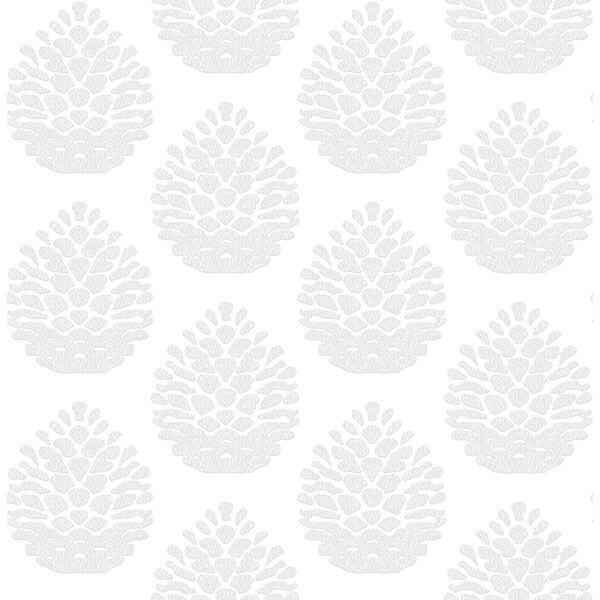 Totem Light Grey Pinecone Wallpaper - York Wallcoverings - 3118-25091 - York Wallcoverings Wallpaper