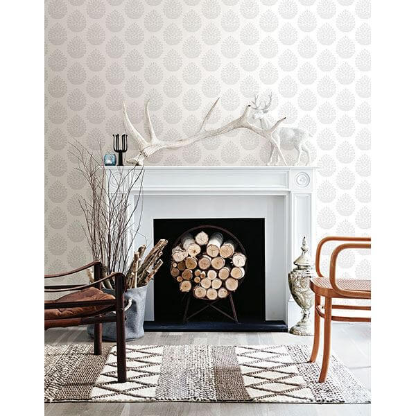 totem-light-grey-pinecone-wallpaper-york-wallcoverings-3118-25091 - York Wallcoverings Wallpaper