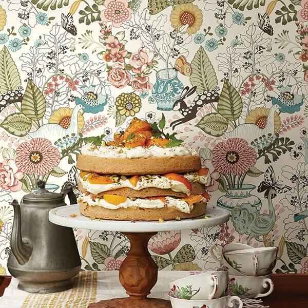 Whimsy Pink Fauna Wallpaper - York Wallcoverings - 2821-12802 - York Wallcoverings Wallpaper
