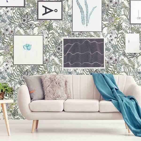 Full Bloom Off White Floral Wallpaper - York Wallcoverings - 2821-12901 - York Wallcoverings Wallpaper