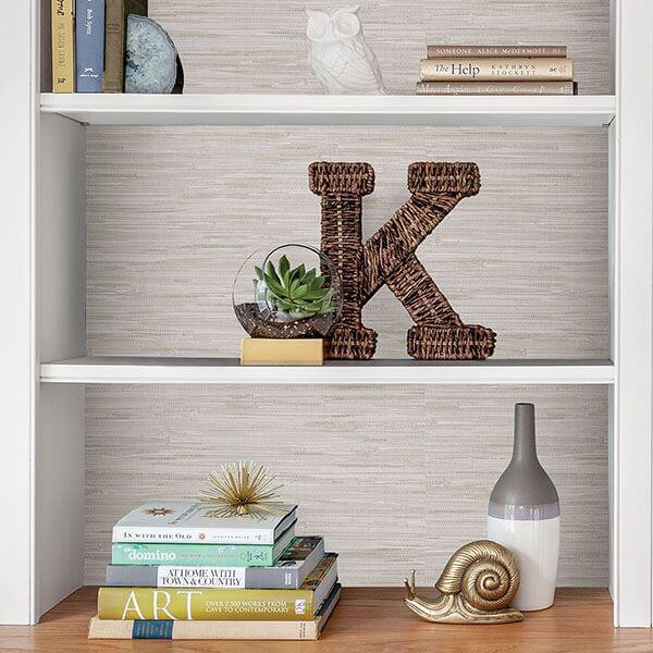 cream-grassweave-peel-and-stick-wallpaper-york-wallcoverings-nus2875 - York Wallcoverings Wallpaper
