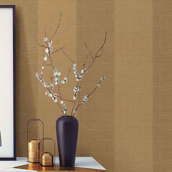 Yue Ying Light Brown Grasscloth Wallpaper - York Wallcoverings - 63-54740 - York Wallcoverings Wallpaper