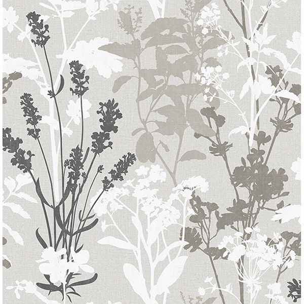 Pippin Grey Wild Flowers Wallpaper - York Wallcoverings - 2814-24571 - York Wallcoverings Wallpaper