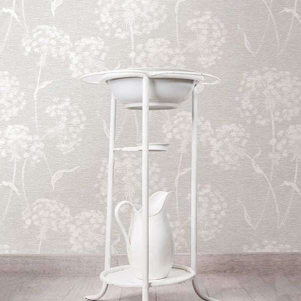 Garvey Light Grey Dandelion Wallpaper - York Wallcoverings - 2814-24575 - York Wallcoverings Wallpaper