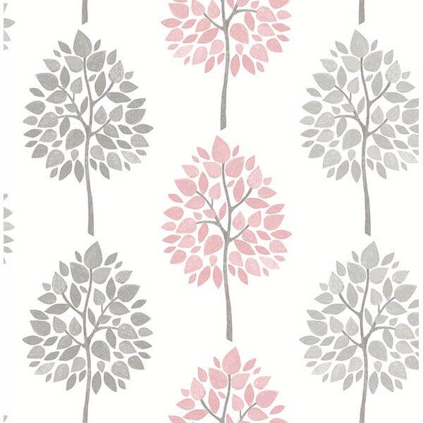 saar-pink-tree-wallpaper-york-wallcoverings-2814-24968 - York Wallcoverings Wallpaper