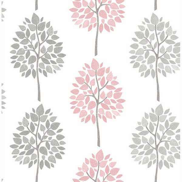 Saar Pink Tree Wallpaper - York Wallcoverings - 2814-24968 - York Wallcoverings Wallpaper