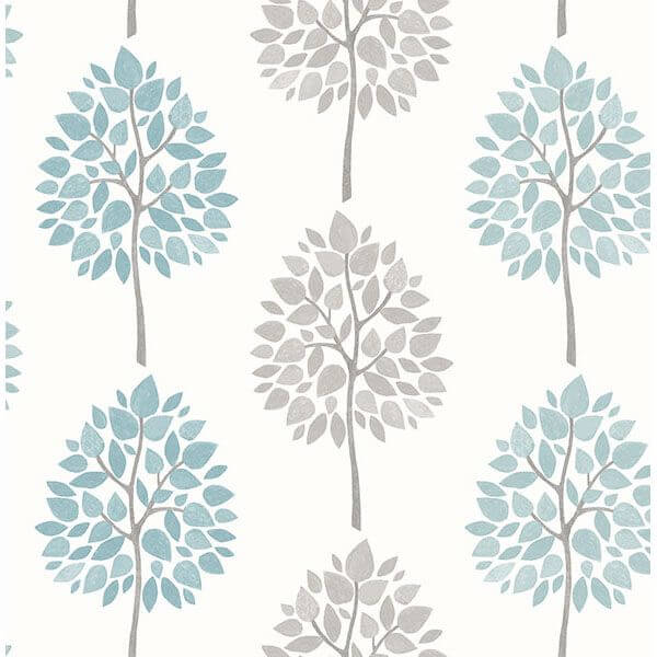 saar-aqua-tree-wallpaper-york-wallcoverings-2814-24970 - York Wallcoverings Wallpaper