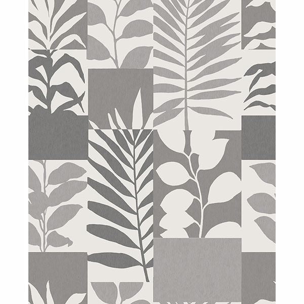 hammons-silver-block-botanical-wallpaper-york-wallcoverings-2814-m1383 - York Wallcoverings Wallpaper