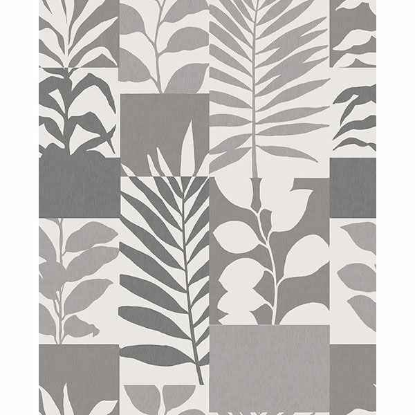 Goneril Grey Botanical Geometric Wallpaper - York Wallcoverings - 2836-M1383 - York Wallcoverings Wallpaper