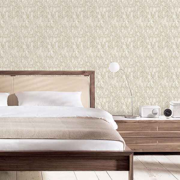 Kendall Off White Geometric Wallpaper - York Wallcoverings - 2838-IH2214 - York Wallcoverings Wallpaper