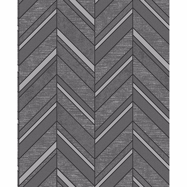punta-mita-charcoal-chevron-wallpaper-york-wallcoverings-2835-42418 - York Wallcoverings Wallpaper