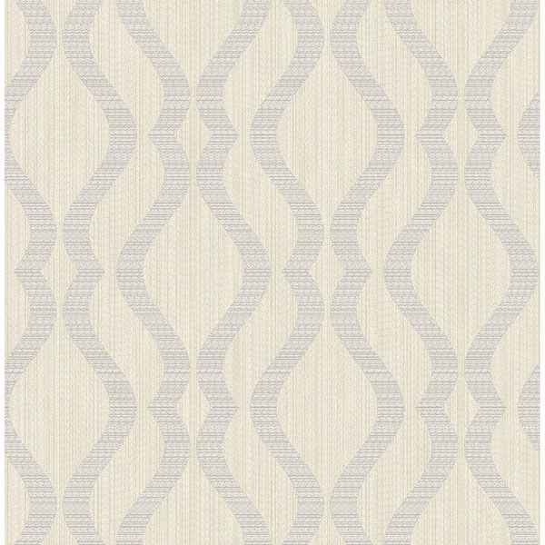 Yves Multicolor Ogee Wallpaper - York Wallcoverings - 2834-25064