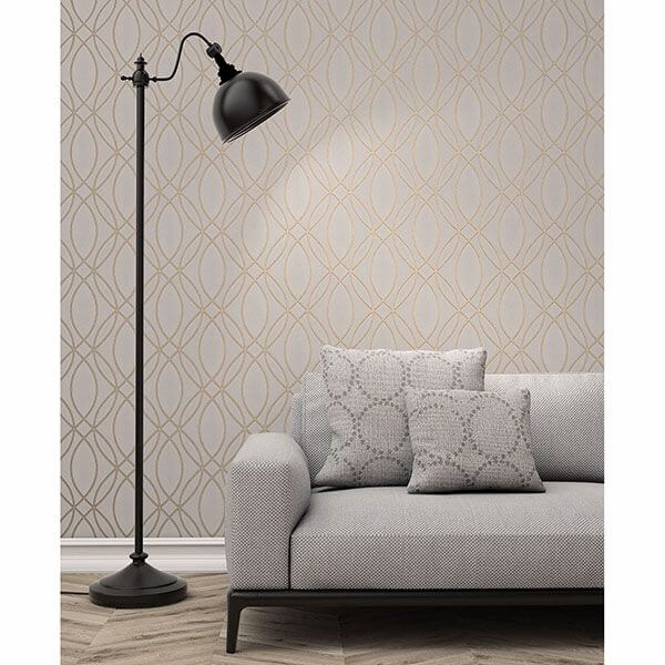 lisandro-rose-gold-geometric-lattice-wallpaper-york-wallcoverings-2834-42345 - York Wallcoverings Wallpaper