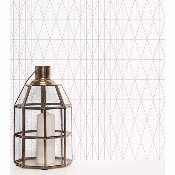 Tofta Off-white Geometric Wallpaper - York Wallcoverings - 2889-25212 - York Wallcoverings Wallpaper