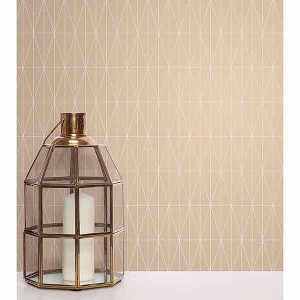 Tofta Beige Geometric Wallpaper - York Wallcoverings - 2889-25214 - York Wallcoverings Wallpaper