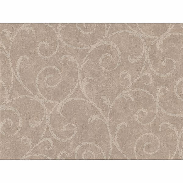 sansa-light-brown-plaster-scroll-wallpaper-york-wallcoverings-2830-2738 - York Wallcoverings Wallpaper