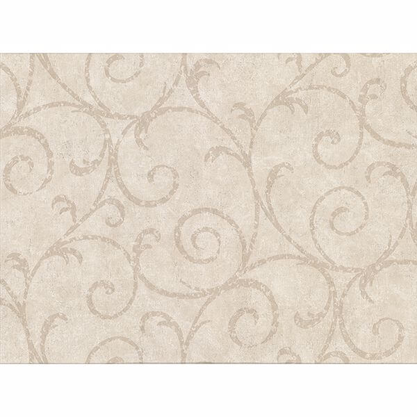 sansa-beige-plaster-scroll-wallpaper-york-wallcoverings-2830-2739 - York Wallcoverings Wallpaper