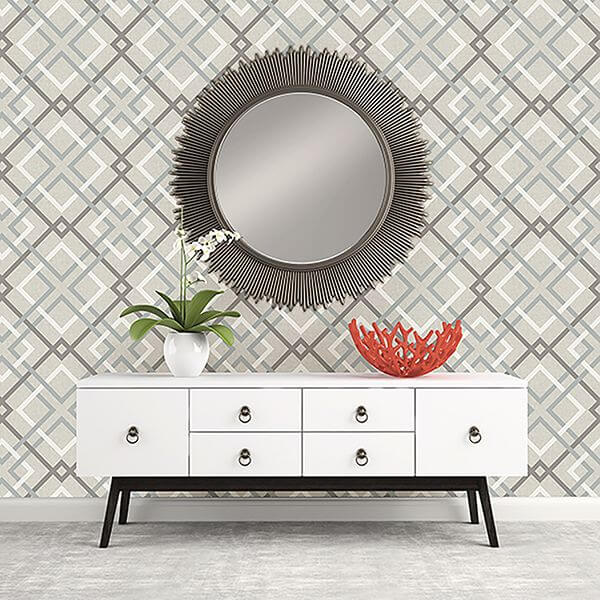 saltire-emile-taupe-lattice-wallpaper-york-wallcoverings-2901-22649 - York Wallcoverings Papel pintado